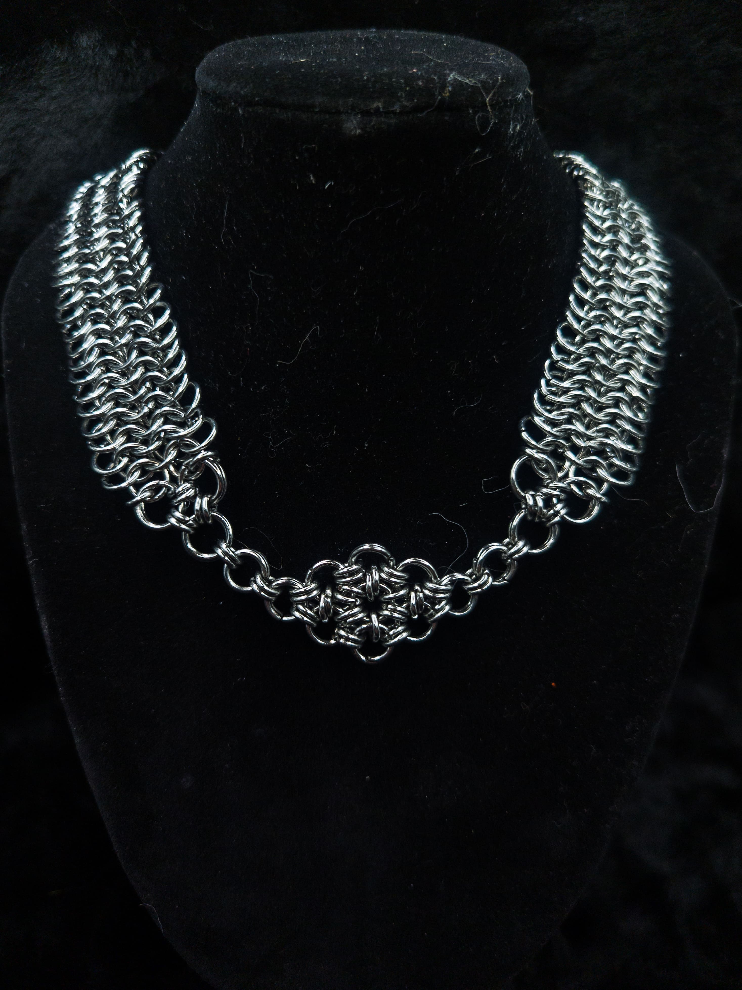 Egide chainmail necklace gothic jewelry handcrafted